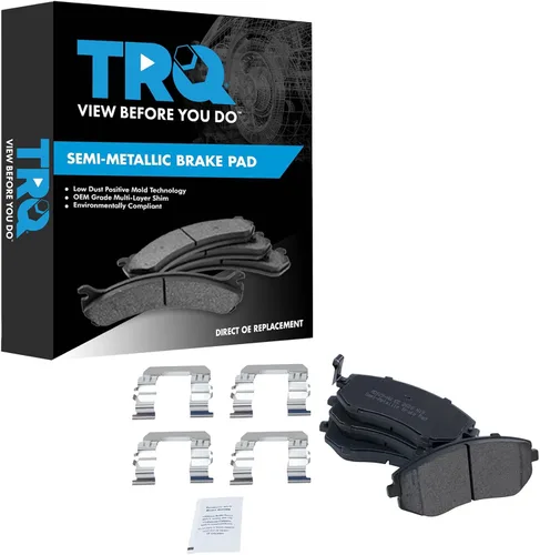 Miniatura 47 de TRQ Pastillas de freno delanteras semi metálicas compatibles con Ford Expedition 2018-2021 F-150 2018-2020 Lincoln Navigator 2018-2022