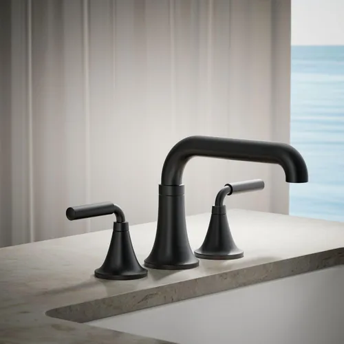 Miniatura 2 de Kohler T27417-4-BL Tone™ - Grifo de baño para montaje en cubierta, negro mate Mate negro