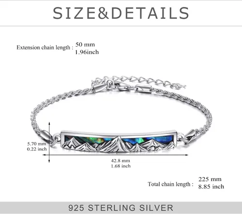 Miniatura 4 de YFN Pulsera ajustable inspiradora de plata de ley grabada, regalo de graduación para ella, pulseras para mujer