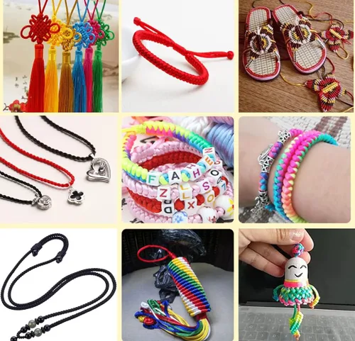 Miniatura 6 de 2 mm 330 Pies de Cordón de Nylon Satinado para Hacer Joyería, Pulseras, Collares, Hilo para Enhebrar, Rattail, Macramé, Kumihimo, Nudo Chino