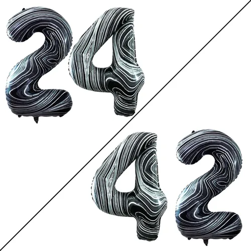 Miniatura 8 de Goer, conjunto de globos de papel aluminio para decoraciones de cumpleaños, globos de las letras de feliz cumpleaños y de números Oro