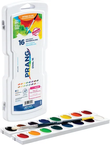 Miniatura 10 de Prang Juego de pintura ovalada para acuarela, 8 colores surtidos, 1 unidad