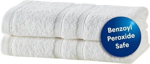 Miniatura 20 de CLOROX Toallitas de baño 100% algodón aptas para usar blanqueador, de secado rápido (12" x 12"), altamente absorbentes, suaves y ligeras, ideales