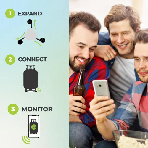 Miniatura 5 de Sensor inalámbrico de medidor de tanque de propano – Indicador de nivel de propano Bluetooth para barbacoa, camping y cocina al aire libre – Monitor