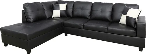 Miniatura 14 de Golden Coast Furniture - Juego de sofá seccional en forma de L, juego de sofá de sala de estar, sofá seccional de cuero con otomana