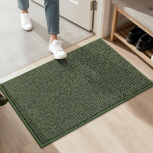 Miniatura 21 de BEQHAUSE Alfombra de Entrada de 20"x32" Tapete Interior para Puerta Antideslizante Lavable, Alfombras de Pasillo Absorbentes y Resistentes a Manchas