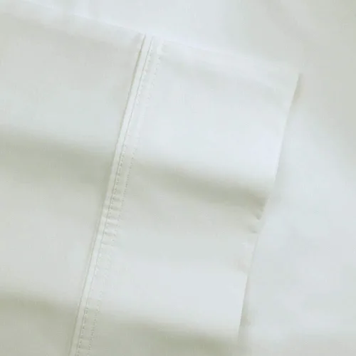 Miniatura 4 de Pointehaven Juego de sábanas y fundas de almohada de 100 % algodón suave, tejido satinado de 500 hilos, se adapta a colchones de 21 pulgadas