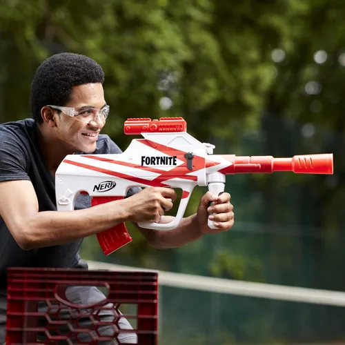 Miniatura 6 de NERF Fortnite B-AR - Pistola de dardos motorizada - Envoltorio Fortnite Converge, lanzamiento motorizado de 10 dardos, enganche para 10 dardos, 10