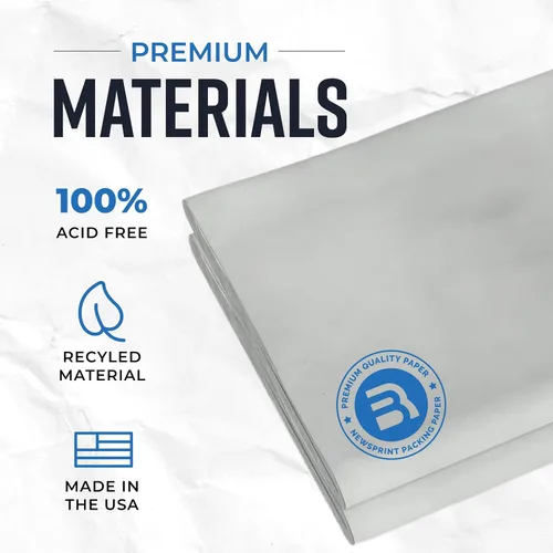 Miniatura 2 de Bryco Goods Hojas de papel de embalaje para mudanzas, 640 hojas, 27 x 17 pulgadas, 20 libras, fabricadas en Estados Unidos, papel de periódico