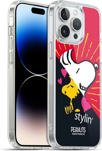 Miniatura 208 de Head Case Designs Funda de gel con licencia oficial de Peanuts Snoopy & Woodstock Halfs and Laughs [protección de grado militar] compatible