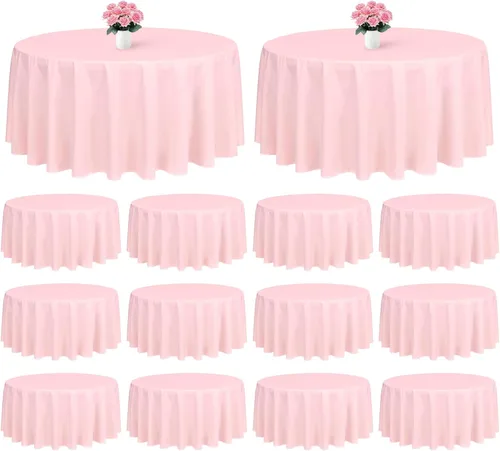 Miniatura 72 de Showgeous Paquete de 4 manteles rectangulares de poliéster de 60 x 102 pulgadas, resistentes a las arrugas, lavables, para bodas, mesas de comedor