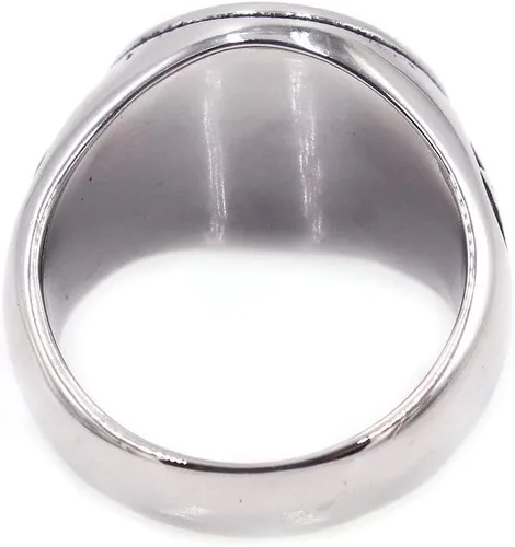 Miniatura 2 de Anillo de acero inoxidable para hombre, diseño de estrella de David con seis puntos, tamaño 7-13