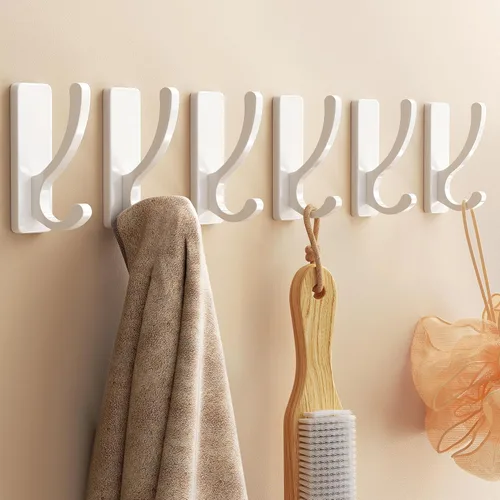 Miniatura 13 de pickpiff Ganchos adhesivos de pared para toallas, gancho adhesivo resistente (13 libras), colgador para puerta, baño, dormitorio, armario