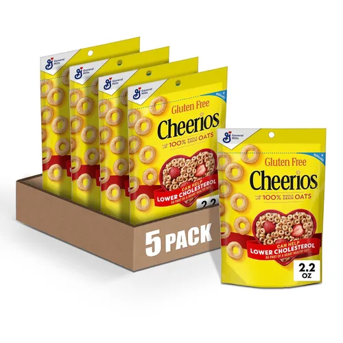 Miniatura 25 de Cheerios Taza de cereales para desayuno, sin gluten, cereales de una sola porción, 1.3 onzas (paquete de 12)