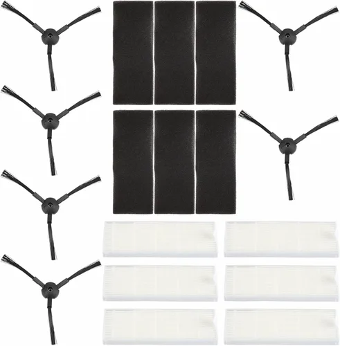 Miniatura 6 de Kit de filtro de repuesto y cepillo lateral compatible con robot aspirador A6 A4 A4s, kit de accesorios para piezas de aspirador robot A4s, piezas