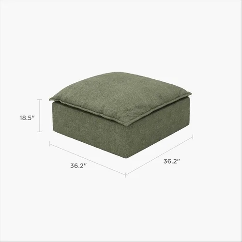 Miniatura 2 de Acanva Sofá modular modular para sala de estar, cómodo sofá convertible en nube, sofá de gran tamaño con otomana y fundas de felpilla lavables