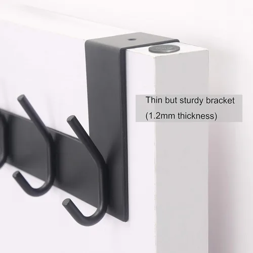 Miniatura 7 de WEBI Ganchos para Puerta Colgadores de Puerta: Toallero Sobre la Puerta con 6 Ganchos para Colgar, Colgador de Toallas Perchero de Puerta Colgador
