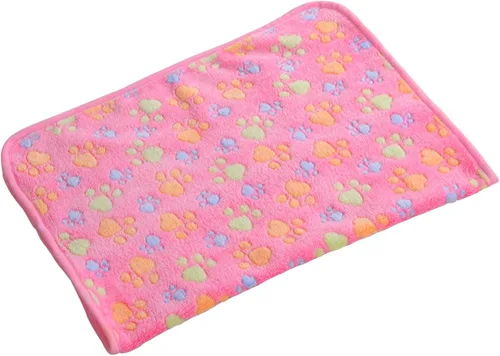 Miniatura 9 de UTTPLL Mantas súper suaves y cálidas de franela de forro polar para mascotas, gatos y perros, linda manta con estampado de patas para mascotas