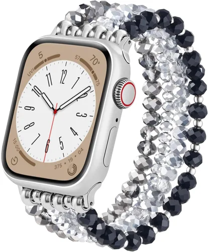 Miniatura 17 de VISOOM Pulsera de cuentas compatible con Apple Watch Band 40mm/38mm/41mm/42mm Series 11 10 9 8 7 Se(3 2 1) Series 6/5/4 Correa de reloj de moda