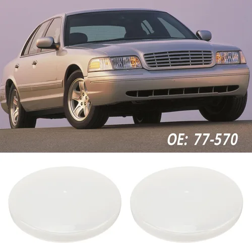 Miniatura 4 de Lente de cúpula redonda, 2 lentes de cubierta de luz de cúpula de ticket de 5 pulgadas 77‑570 de repuesto para CROWN VICTORIA 1998‑2011