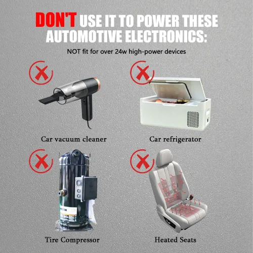 Miniatura 6 de Convertidor de CA a CC, adaptador de encendedor de cigarrillos, 100-240V a 12V 2A 24W enchufe de encendedor de cigarrillos de automóvil, adaptador