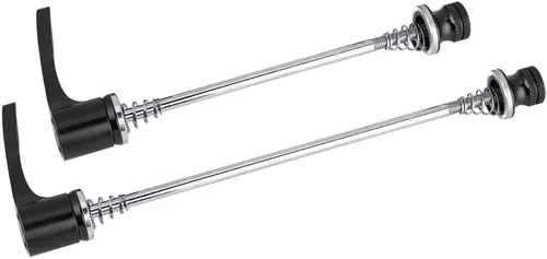 Miniatura 2 de 1 par, brocheta de eje 6.181 in, 7.756 in, 7.480 in, rueda de brochetas de liberación rápida para carretera negra (negro)