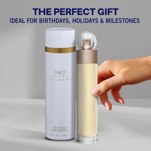 Miniatura 5 de Perry Ellis Eau De Toilette 360° - Espray para mujer, perfume para mujer, fragancia floral ligera y brillante, EDT, aroma de diseñador para ella