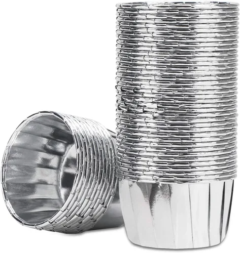 Miniatura 24 de EUSOAR Vasos para hornear, 50 forros para cupcakes de 3.5 onzas, forros para magdalenas de Navidad, envoltorios de cupcakes, papel para magdalenas