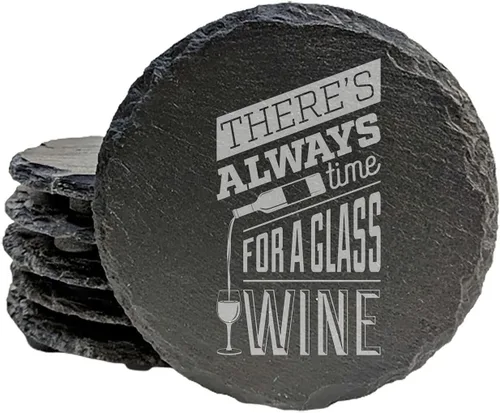 Miniatura 44 de Wine Not? Hilarious Drinking Wine is My Hobby Slate Coasters - Round Slate - Set of 8 Drinking Wine is Not My Habit