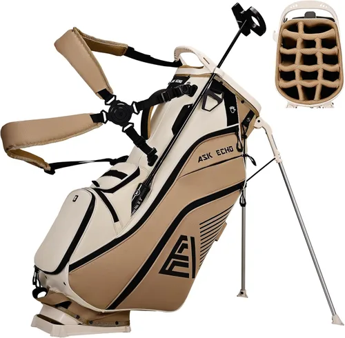 Miniatura 11 de ASK ECHO Golf ST-14 Bolsa híbrida con divisores de longitud completa de 14 vías y clip de putter rápido
