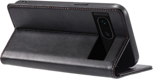 Miniatura 8 de Funda de cuero compatible con Google Pixel 7, compatible con Google Pixel 7 5G GVU6C GQML3 Flip Folio PU Funda de cuero negro