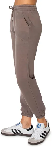Miniatura 12 de Cali1850 Pantalón deportivo Cloud Nine Fleece para mujer, cintura alta, ajuste holgado, dos bolsillos, cintura elástica con cordón
