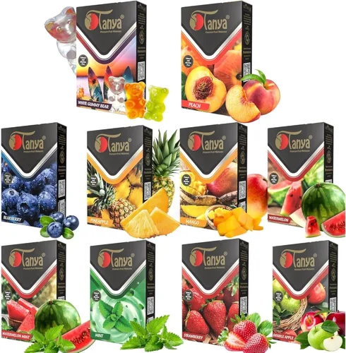 Miniatura 29 de Sabores de Shisha Hookah 100% libre de nicotina y tabaco, mezcla de frutas, sabores orgánicos de shisha, 50g, deliciosos sabores de frutas