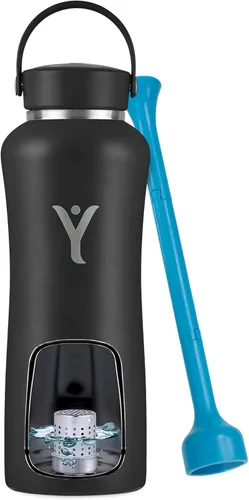 Miniatura 18 de DYLN - Botella de agua de hidrógeno Crea agua alcalina hidratante rica en hidrógeno hasta 9 pH Botella de agua de acero inoxidable aislada al