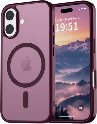 Miniatura 51 de vnnink para iPhone 12 y iPhone 12 Pro, funda de teléfono celular translúcida con protección contra caídas de grado militar, mate magnética