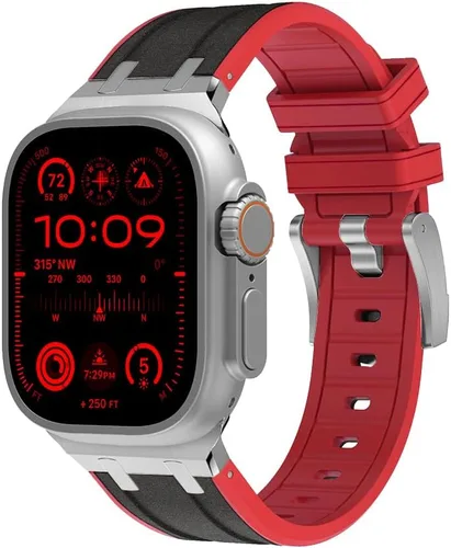Miniatura 21 de Apple Watch Band para iWatch Ultra Series, correa de reloj de silicona para hombres, diseño fresco, compatible con Apple Watch de 1.929 in, 1.772