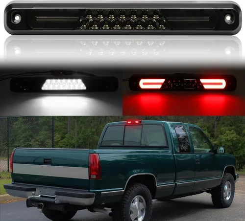 Tercera luz de freno LED compatible con Silverado Sierra OBS 1988-1998 C1500 C2500 C3500 K1500 K2500 K3500 3ª luz de freno, luz de freno C10 trasera