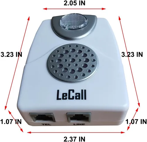 Miniatura 5 de Amplificador de timbre de teléfono/Timbre de teléfono externo/Mejorador de timbre de teléfono para líneas fijas, volumen de timbre ajustable con luz