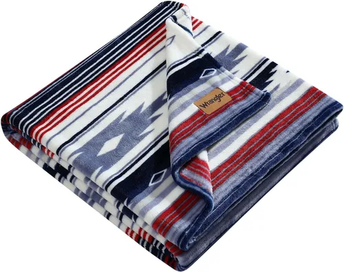Miniatura 42 de Wrangler - Manta, ropa de cama de felpa suave, decoración occidental para la cama o el sofá (Colt naranja brillante, 50 x 60 pulgadas)