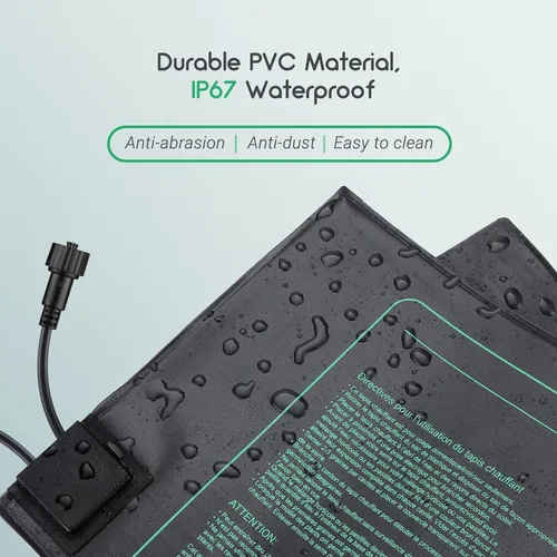 Miniatura 5 de LUXBIRD Paquete de 6 Alfombrillas Calefactoras para Plántulas de 30W de 10" x 20.75" con Controlador de Termostato, Ideal para Inicio de Semillas