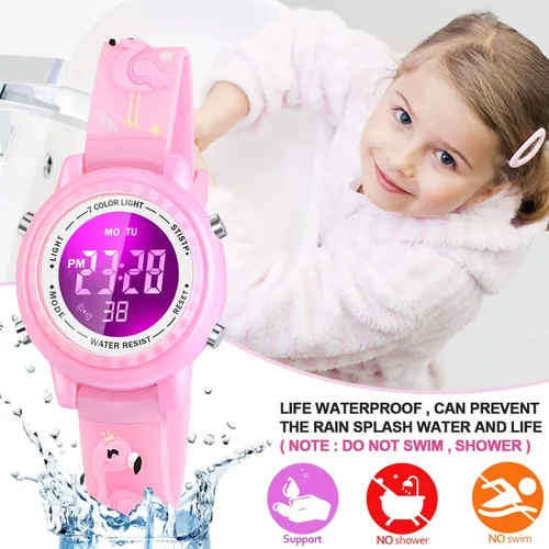 Miniatura 65 de Relojes LED impermeables para niños con alarma, juguetes para niños, regalos para niñas de 3 a 10 años