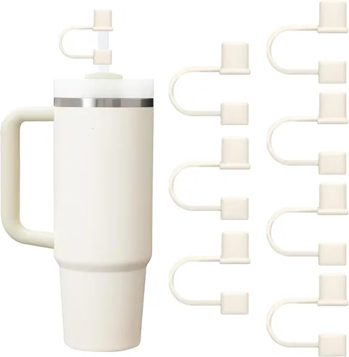 Miniatura 12 de 7 Piezas Tapas Protectoras de Pajilla para Copa Stanley, Simples de 10mm (0.4 pulgadas) Tapas de Pajilla de Silicona para Accesorios de Vaso Stanley