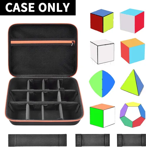 Miniatura 2 de Speed Cube - Estuche de almacenamiento compatible con Rubik Cube para cubos de rompecabezas mágicos GAN, soporte para bolsa de transporte con malla