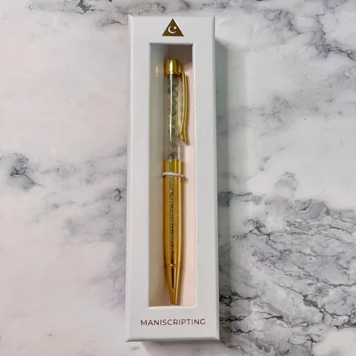 Miniatura 2 de The Maniscripting Journal Pluma de cristal de cuarzo transparente dorado