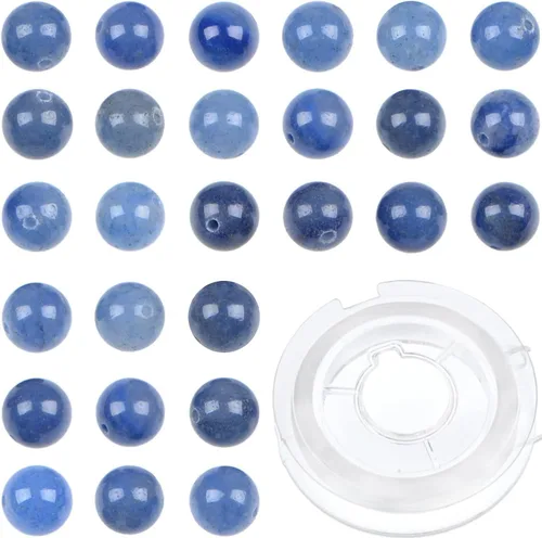 Miniatura 21 de Bymitel - Cuentas redondas de jade blanco natural de 5/32 de pulgada, 210 unidades de piedras preciosas auténticas para bricolaje y fabricación