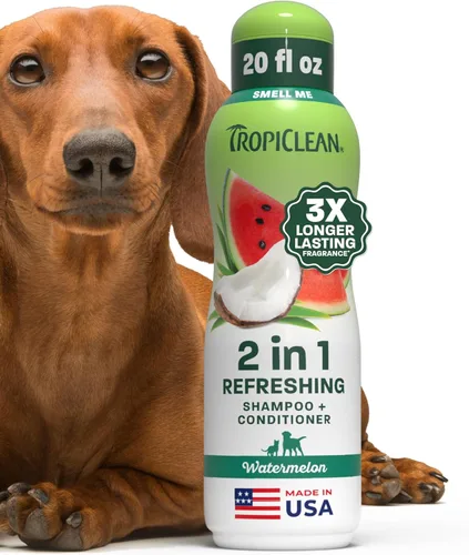 Miniatura 18 de TropiClean - Champús para mascotas fabricados en Estados Unidos, Blanqueamiento, Azul