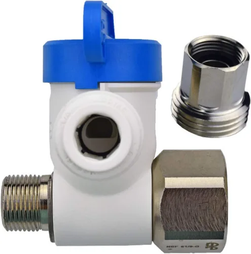 Miniatura 7 de John Guest Speedfit Válvula adaptadora de tope angular de 1/2 x 3/8 x 1/4 pulgadas, empuje para conectar accesorios de plomería de plástico