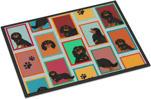 Miniatura 11 de Caroline's Treasures MLM1149MAT - Felpudo rojo Border Collie de 18 x 27 pulgadas, para interiores y exteriores, para entrada, antideslizante, Border