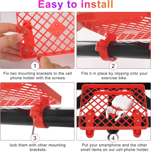 Miniatura 5 de Soporte de teléfono deportivo mejorado para bicicleta Pelotón/Peloton Bike+, soporte de teléfono de plástico seguro y duradero para bicicletas