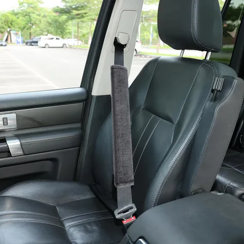 Miniatura 10 de Amooca Funda universal para cinturón de seguridad de piel sintética suave para automóvil, camión, SUV, avión, almohadilla para cinturón de seguridad